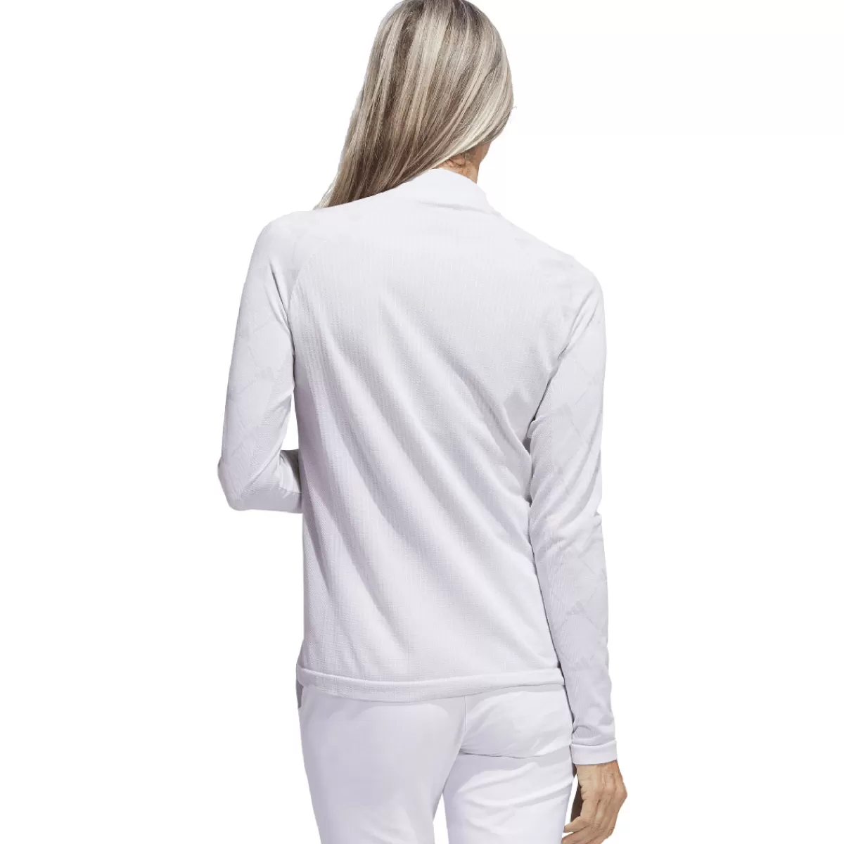 Best Sale adidas Golf Adidas Ultimate365 Tour Monogram Mock Neck Long Sleeve Golf Base Layer White
