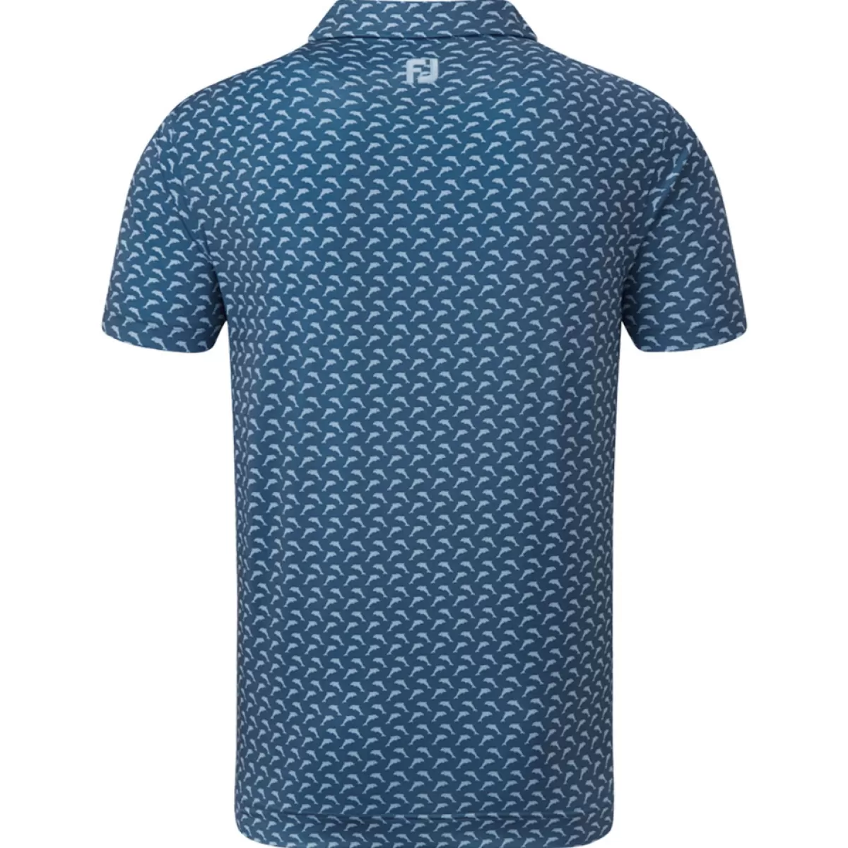Clearance Men's Leaping Dolphins Print Lisle Stretch Golf Polo Shirt Men Men's Golf Polo Shirts