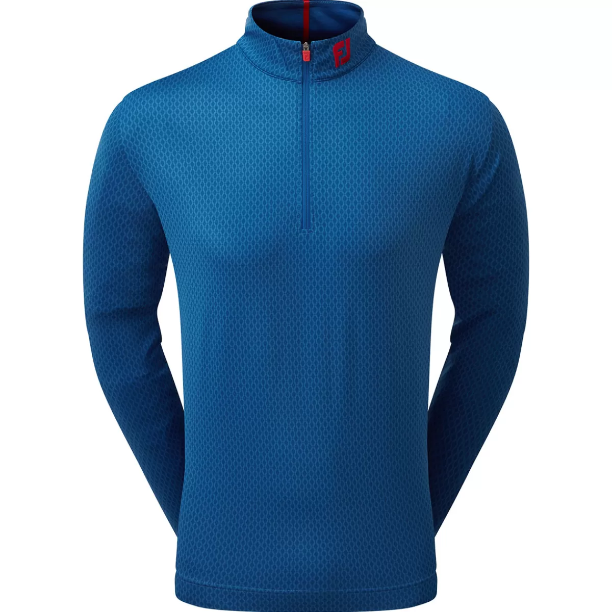Fashion Men's Tonal Print Knit Half Zip Golf Mid Layer Men Men's Golf Sweaters