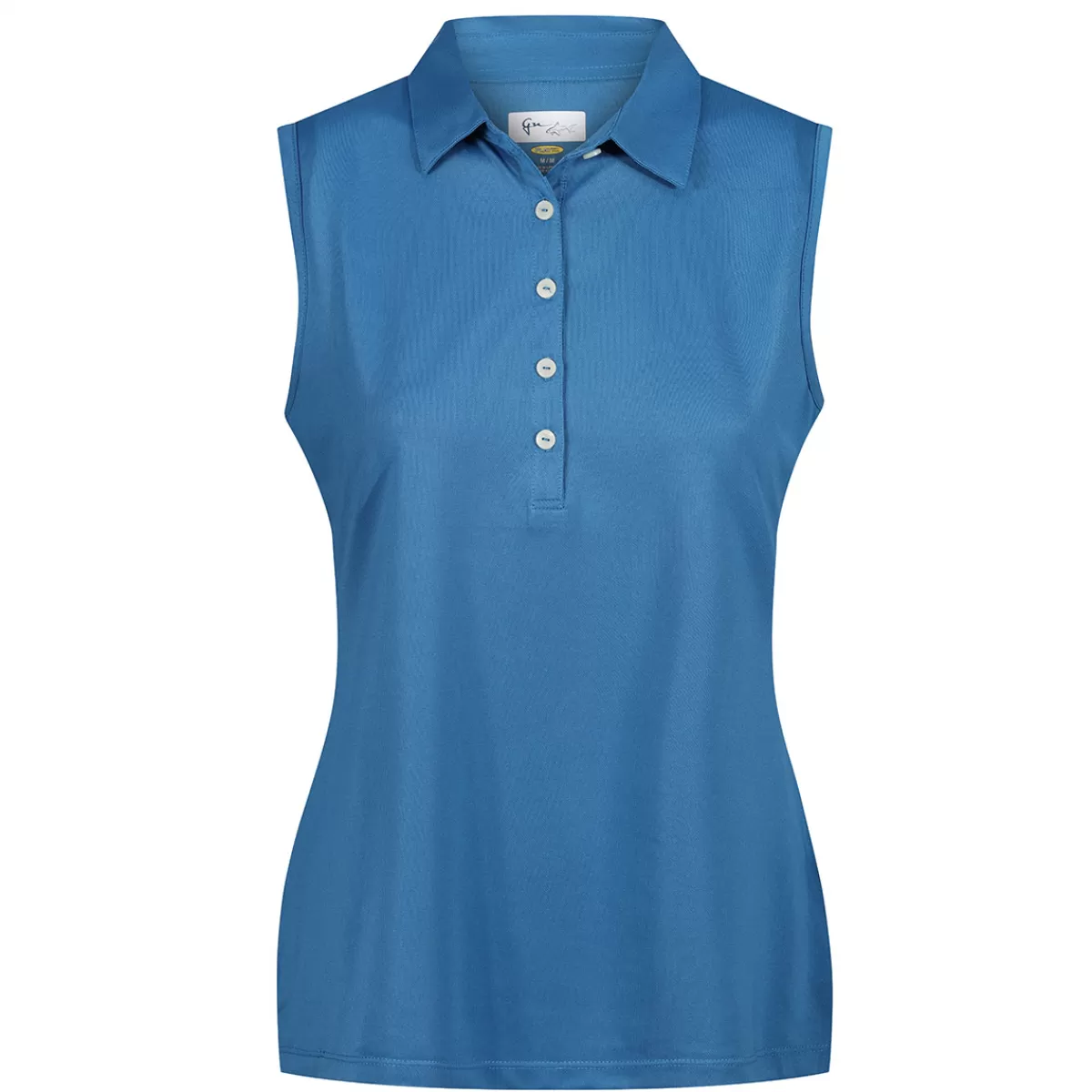Store Greg Norman Ladies Freedom Pique Sleeveless Golf Polo Shirt