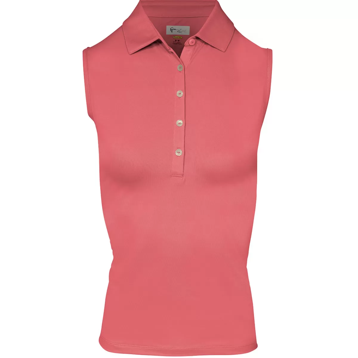 Store Greg Norman Ladies Freedom Pique Sleeveless Golf Polo Shirt