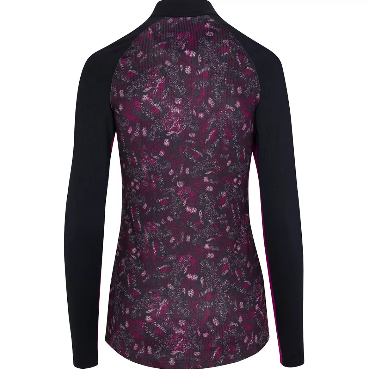 Best Sale Greg Norman Ladies Monet Print Half Zip Golf Midlayer