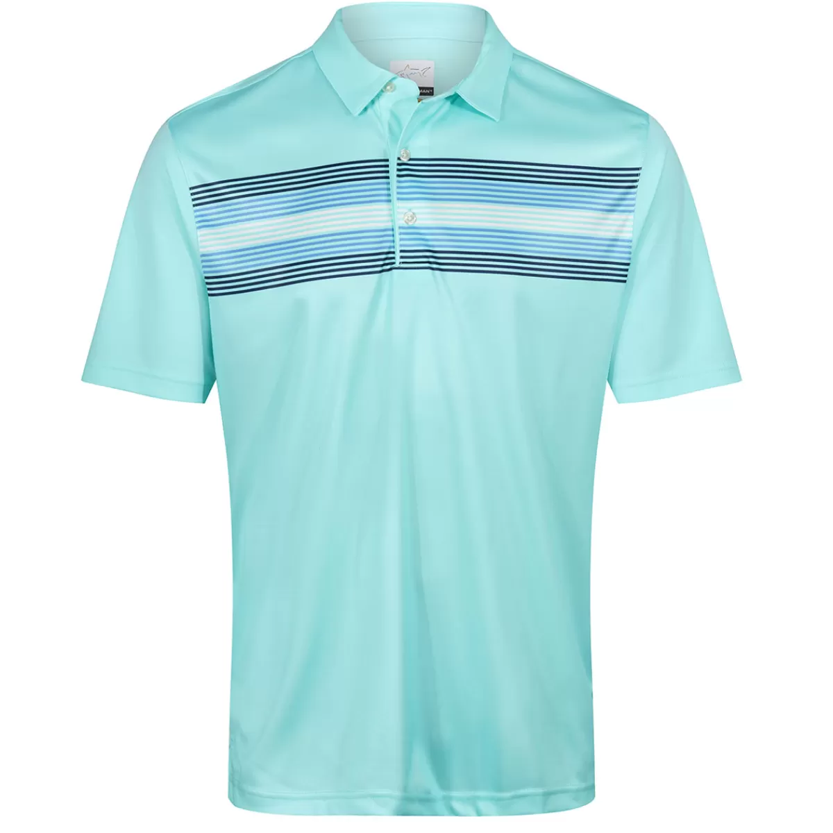 Cheap Greg Norman Men's Engineered Chest Stripe Golf Polo Shirt