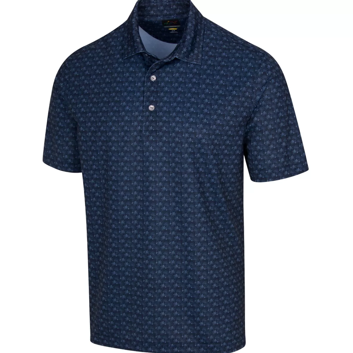 Flash Sale Greg Norman Men's Freedom Micro Pique Palm Print Golf Polo Shirt