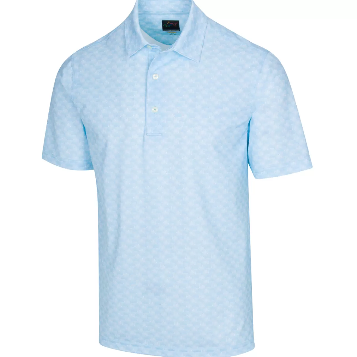 Discount Greg Norman Men's Freedom Micro Pique Palm Print Golf Polo Shirt