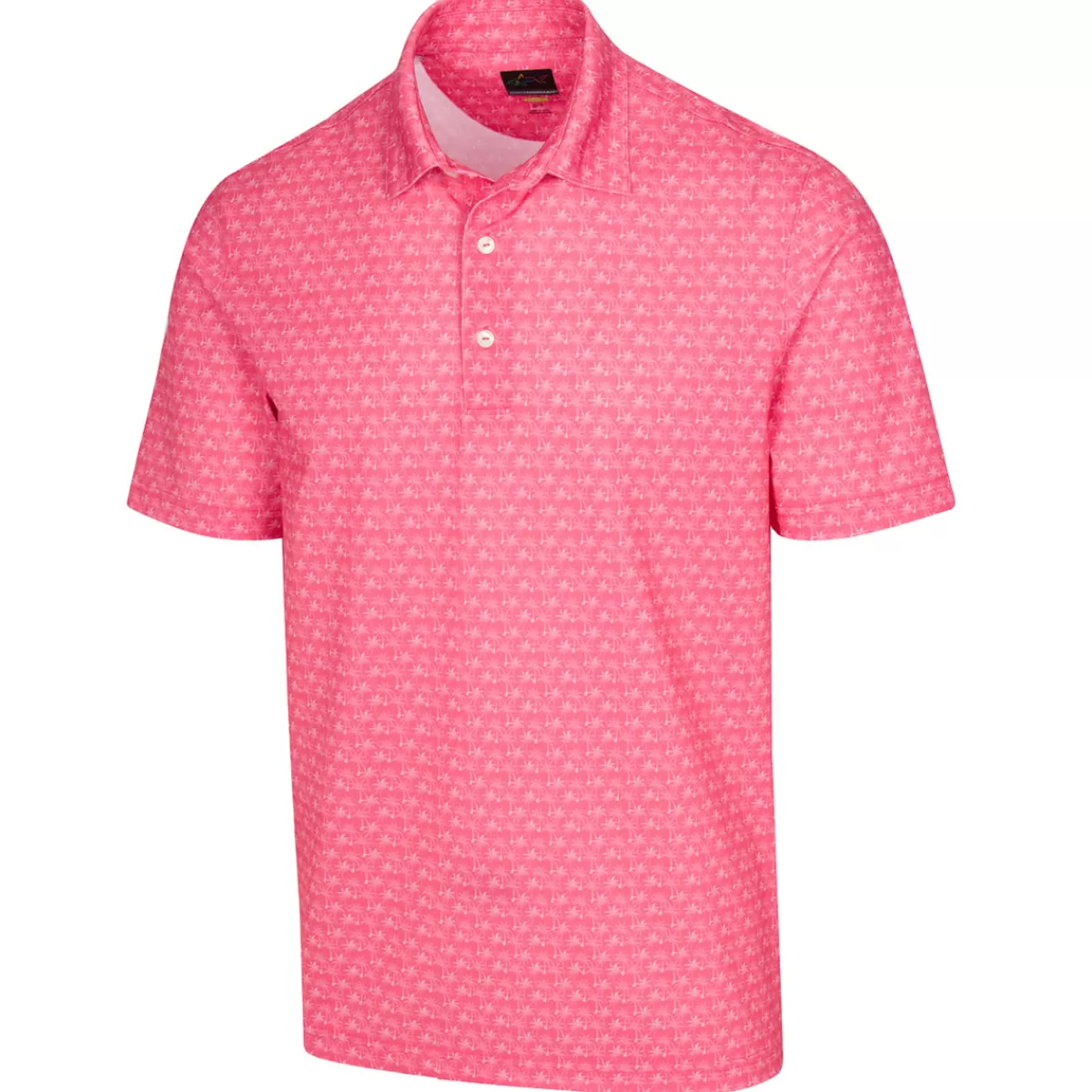 Cheap Men's Freedom Micro Pique Palm Print Golf Polo Shirt Men Men's Golf Polo Shirts