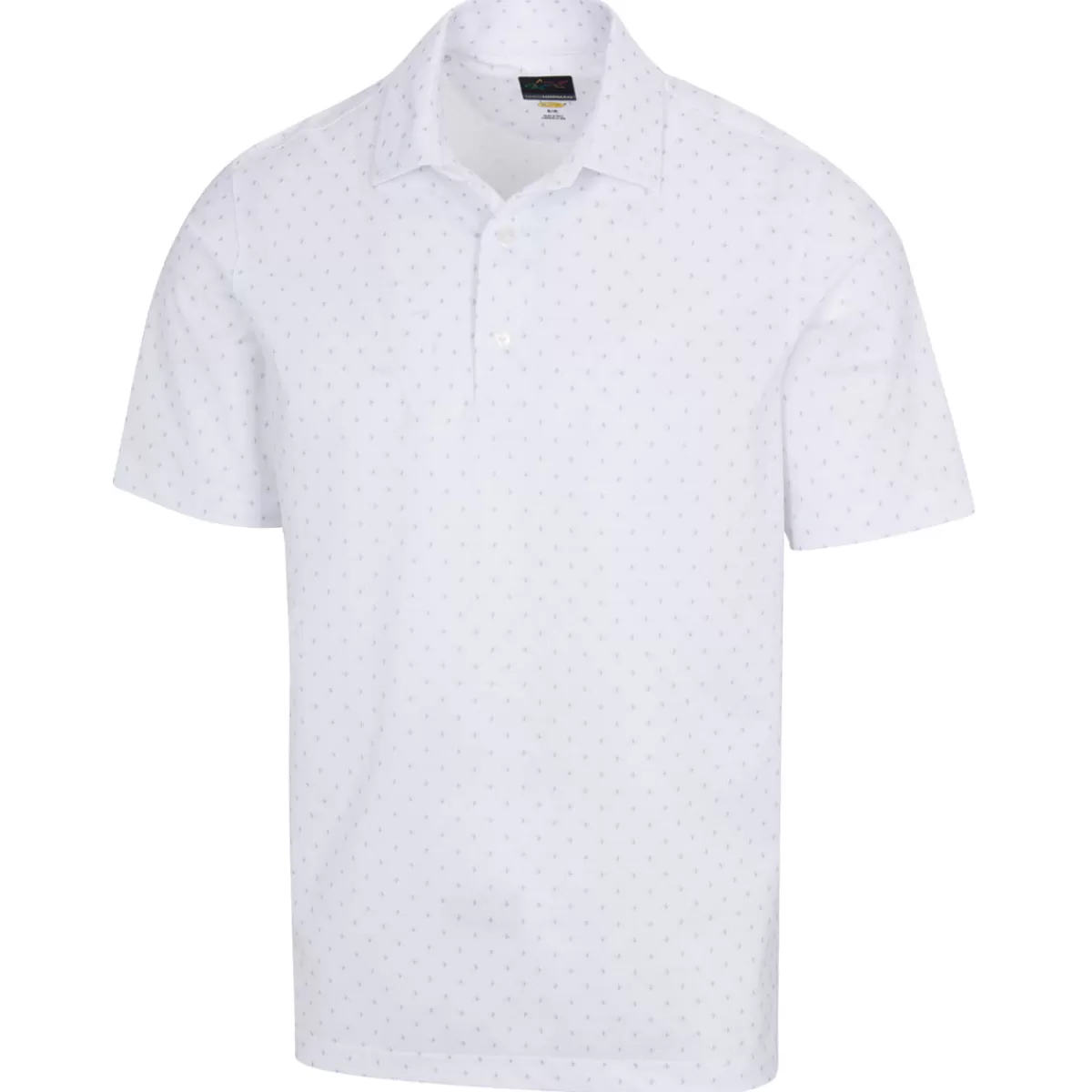 Best Greg Norman Men's Freedom Micro Pique Spinner Print Golf Polo Shirt