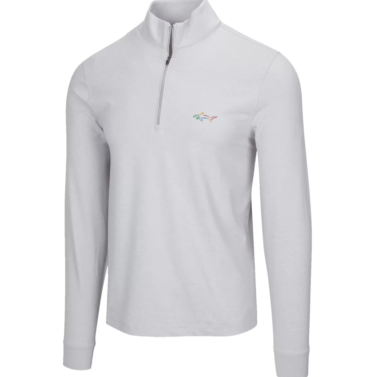 Discount Men's Heathered Half Zip Mock Golf Midlayer Men Men's Golf Sweaters
