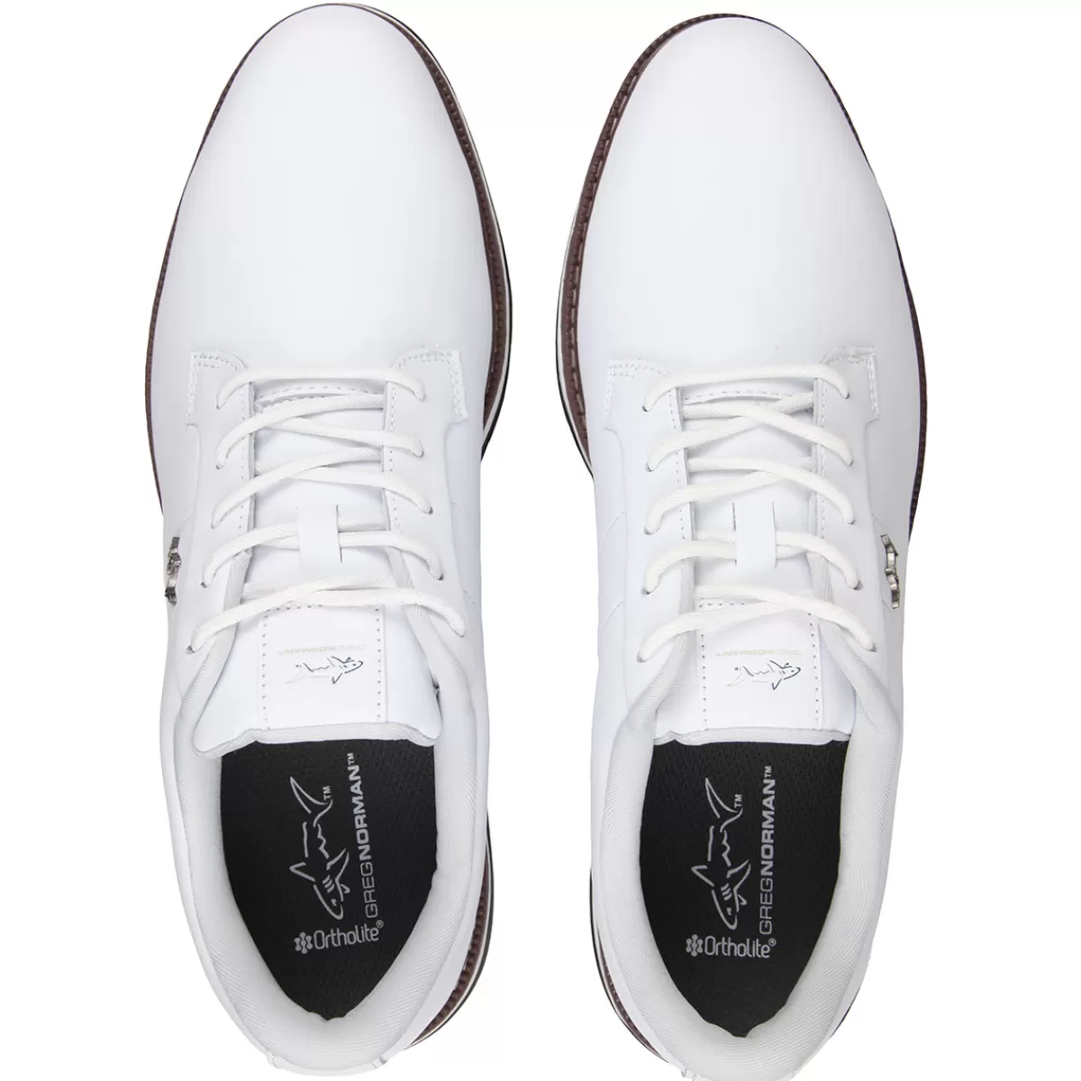 Sale Greg Norman Men's Isa Tour 2 Waterproof Spiked Golf Shoes White