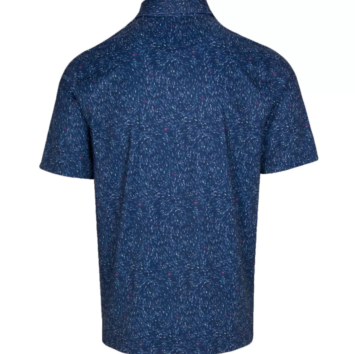 Cheap Greg Norman Men's Lab Shark Frenzy Golf Polo Shirt Navy Heather