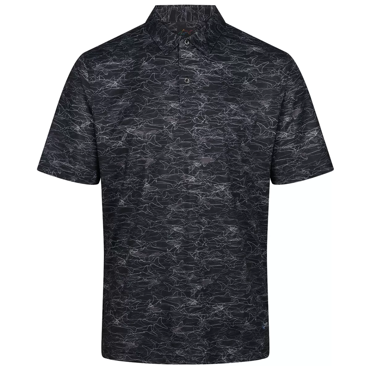 Clearance Greg Norman Men's Lab Shark Shadow Stretch Golf Polo Shirt