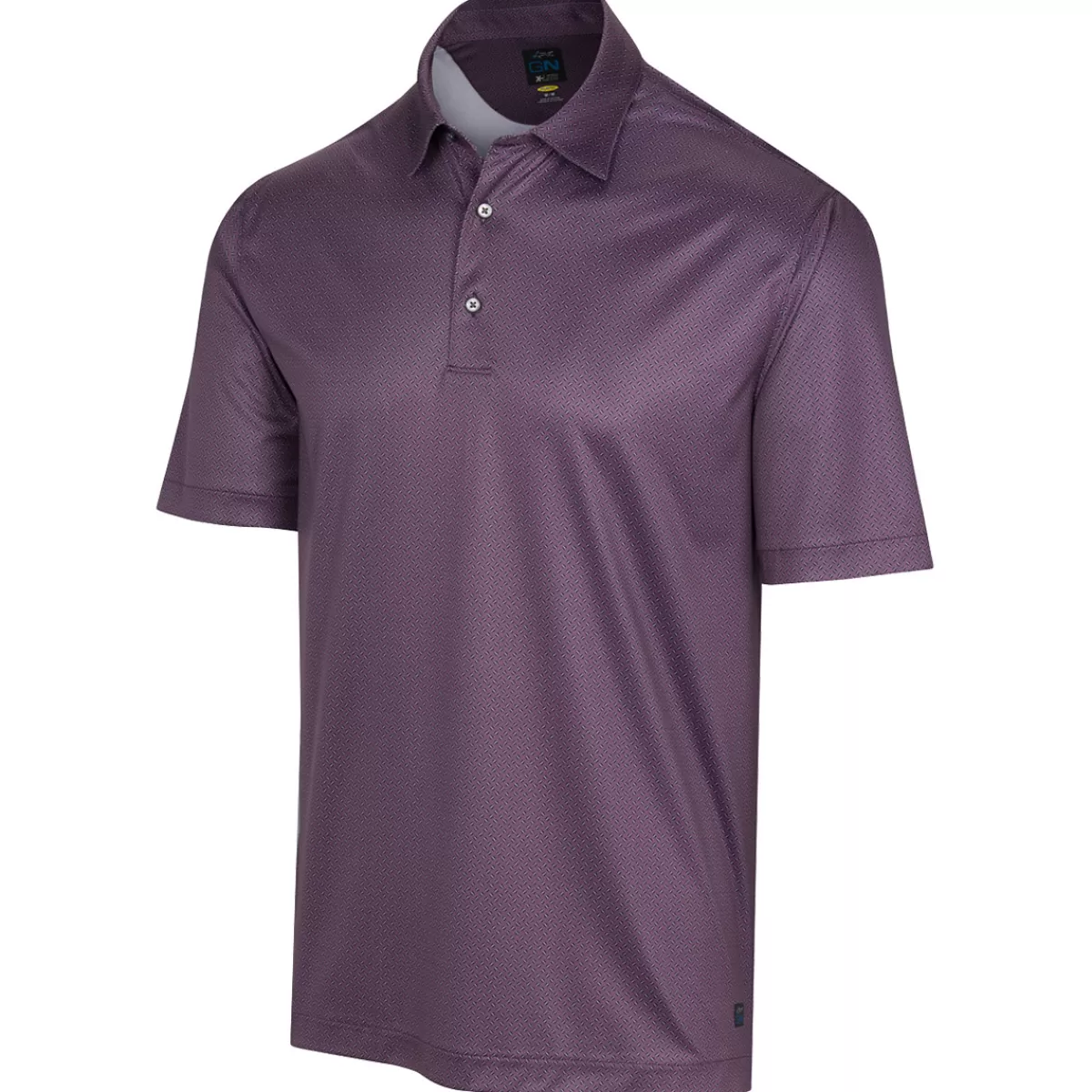 Outlet Greg Norman Men's Micro-Dash Foulard Stretch Golf Polo Shirt