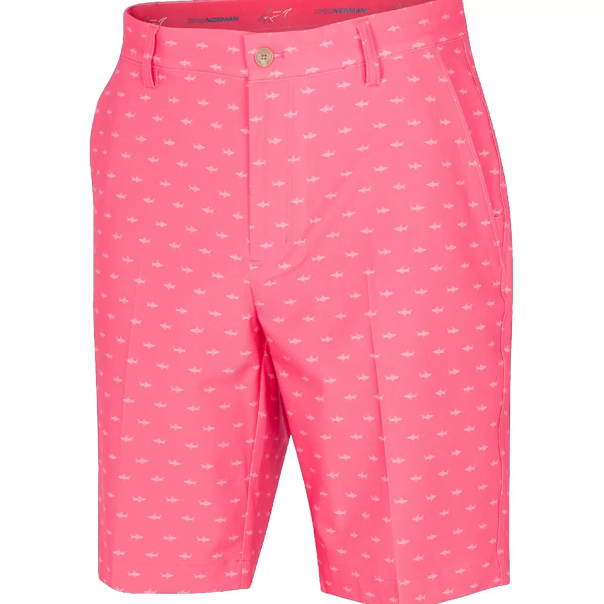 Cheap Men's Microlux Hybrid Shark Print Golf Shorts Men Men's Golf Shorts
