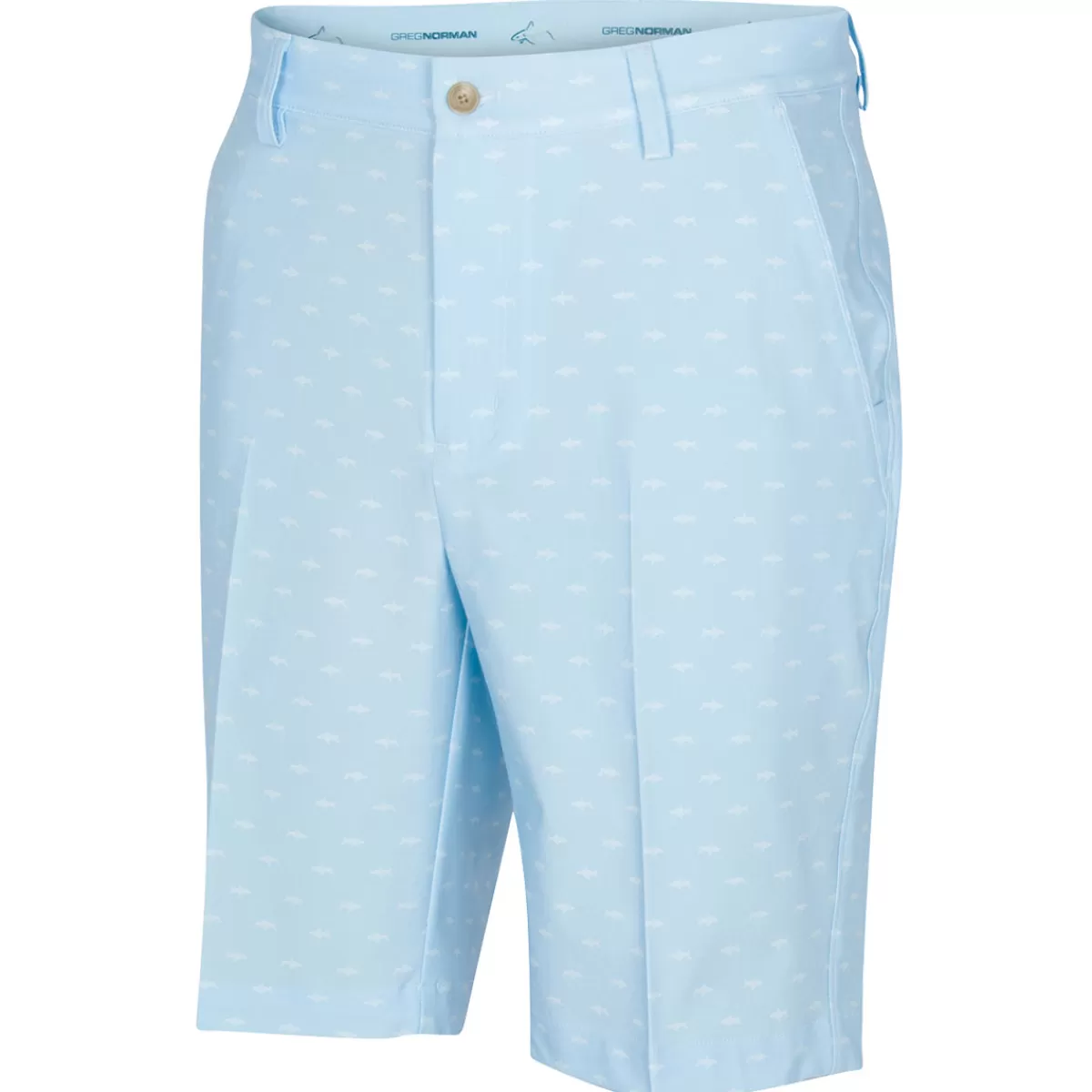 Cheap Men's Microlux Hybrid Shark Print Golf Shorts Men Men's Golf Shorts