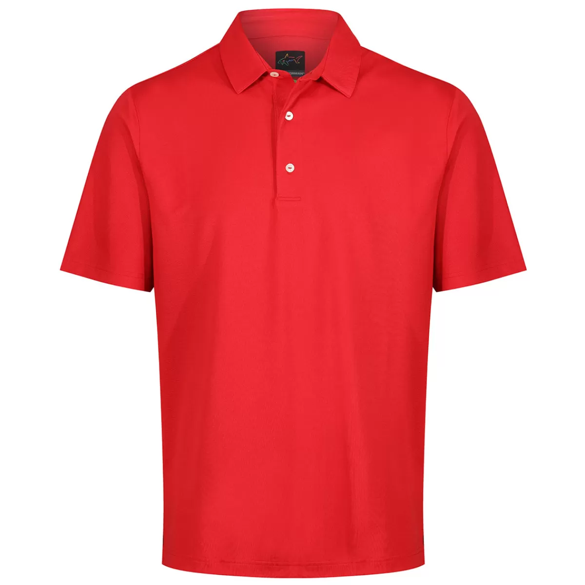 Store Greg Norman Men's Neck Logo Stretch Golf Polo Shirt