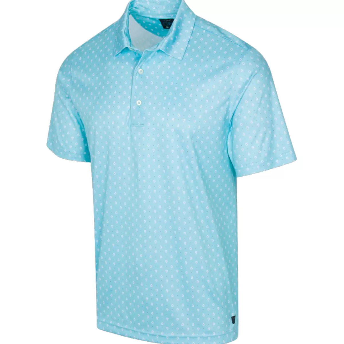 New Greg Norman Men's Paisley Foulard Golf Polo Shirt