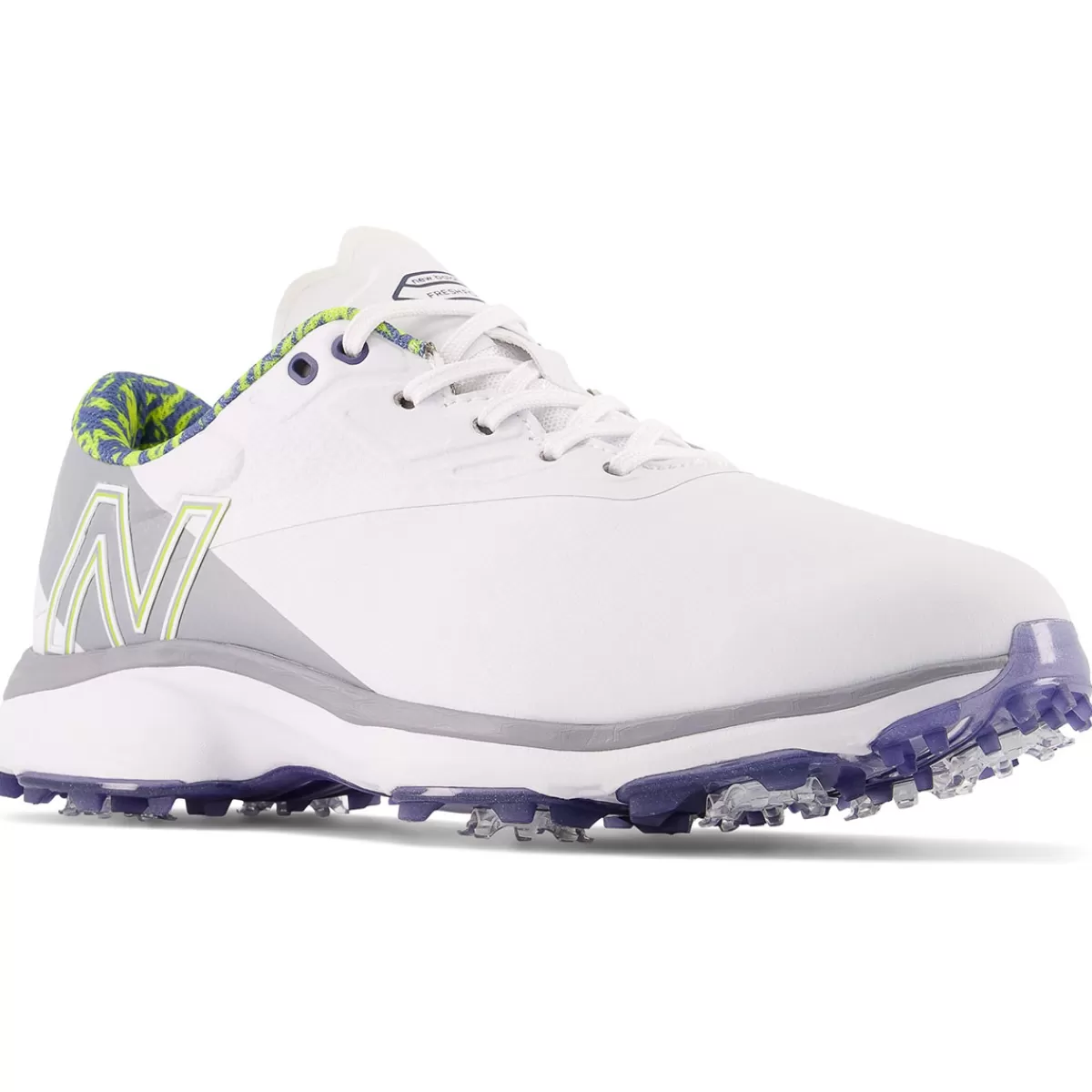 New New Balance Men's Fresh Foam X Defender Waterproof Spiked Golf Shoes White/Grey