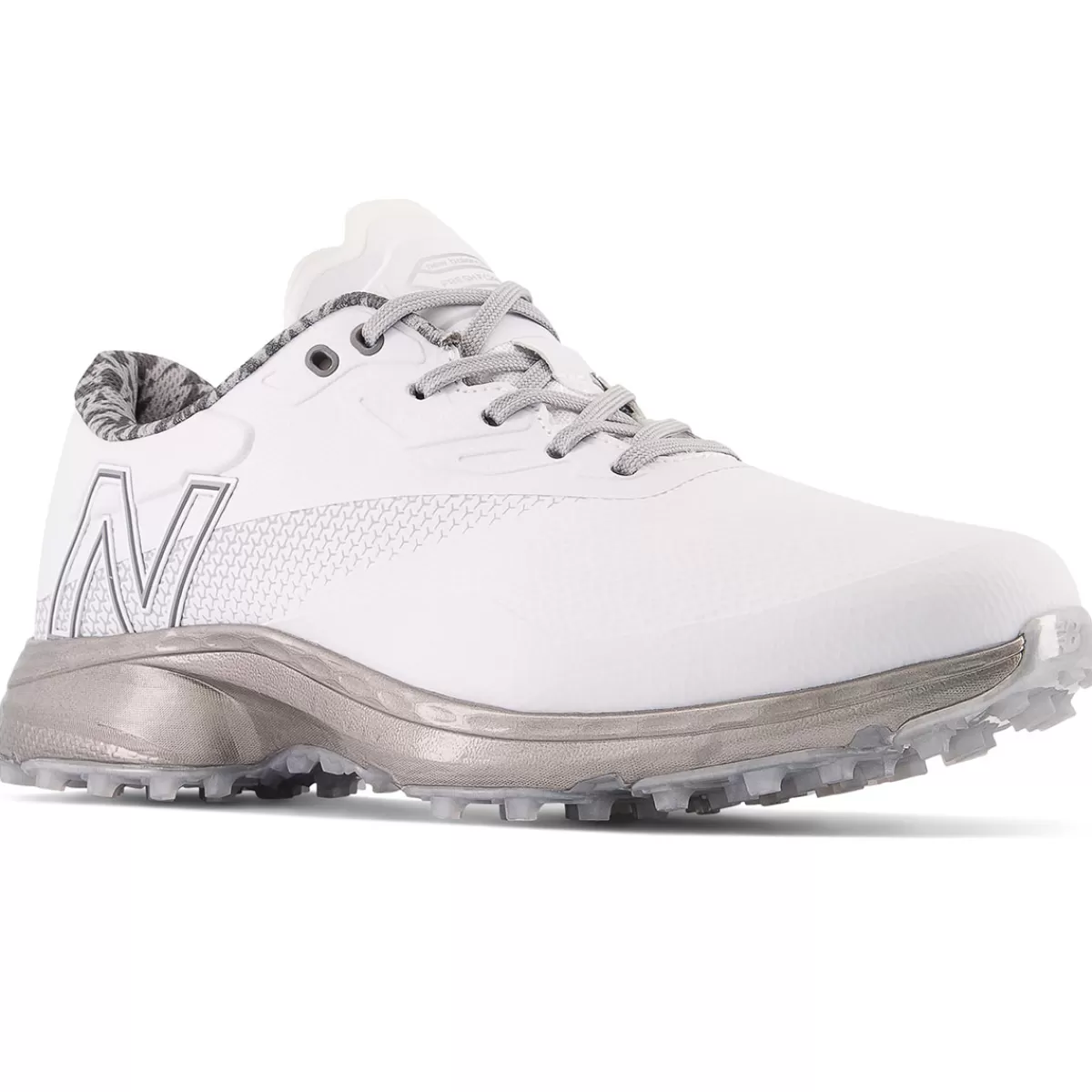 Best New Balance Men's Fresh Foam X Defender Waterproof Spikeless Golf Shoes White/Grey