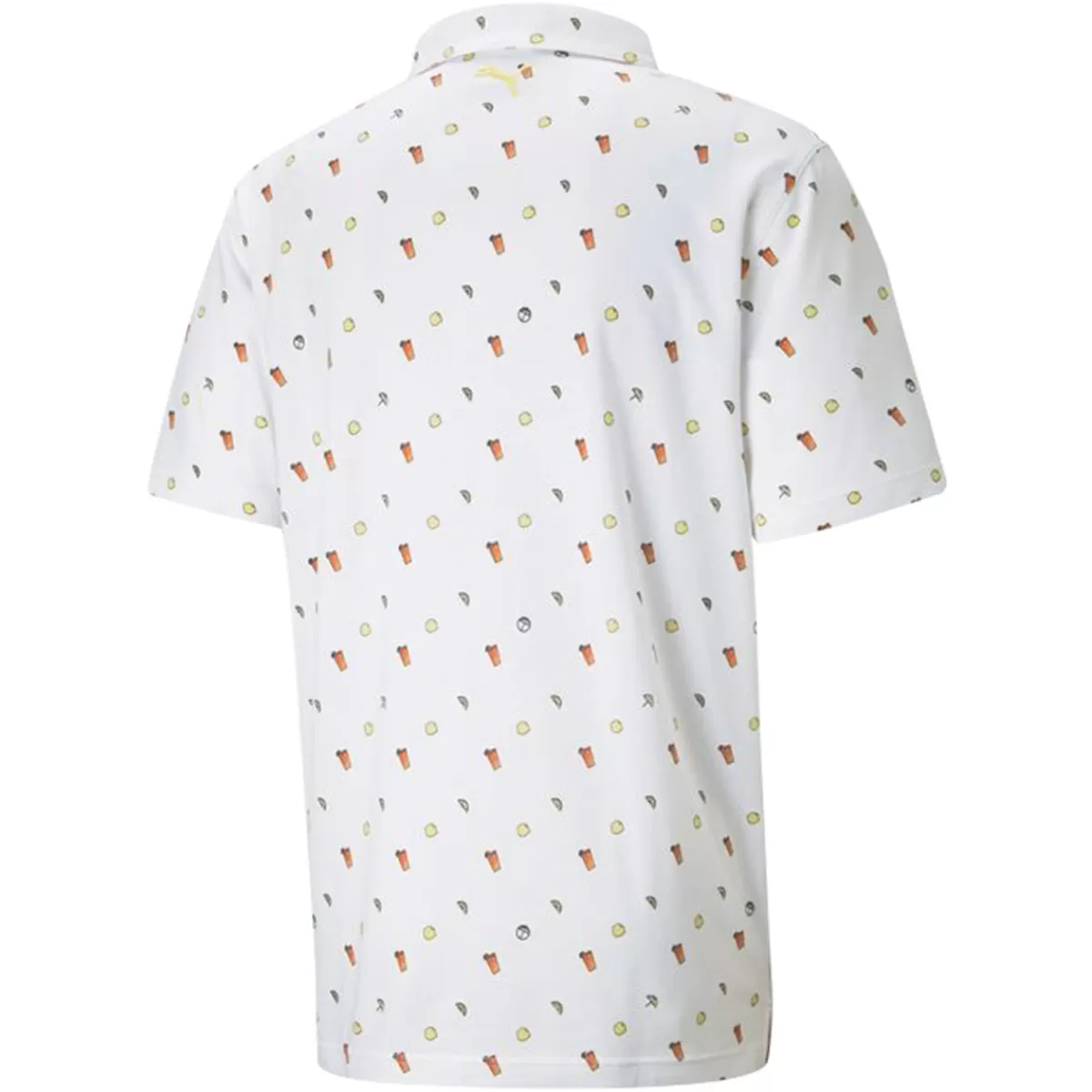 Cheap PUMA Golf Puma Men's Arnold Palmer Cloudspun Lemons Stretch Golf Polo Shirt Bright White