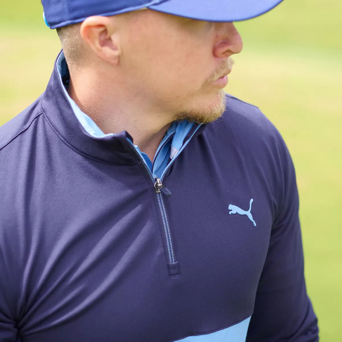 Clearance Puma Men's Gamer Color Half Zip Golf Midlayer Men Men's Golf Sweaters