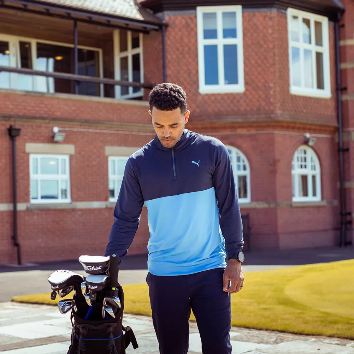 Store Puma Men's Gamer Color Half Zip Golf Midlayer Men Men's Golf Sweaters