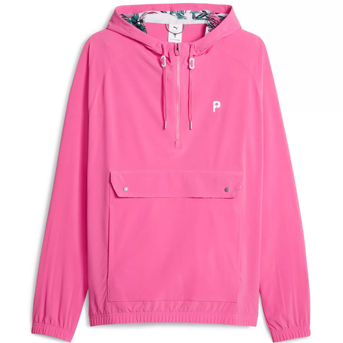 Online PUMA Golf Puma Men's X Palm Tree Crew Anorak Waterproof Golf Jacket Pink/White