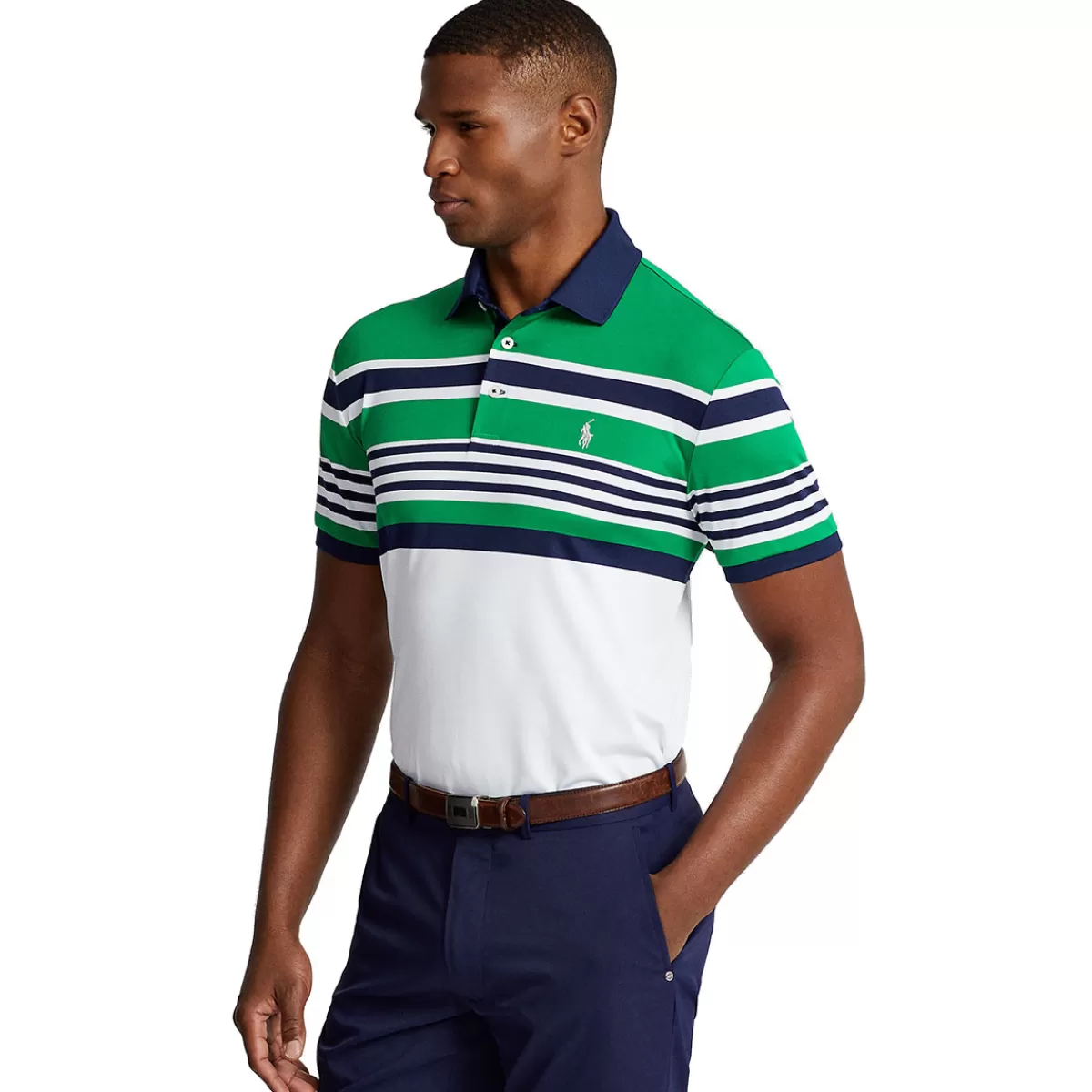 Best Sale Ralph Lauren Classic Fit Performance Mesh Golf Polo Shirt Cruise Green