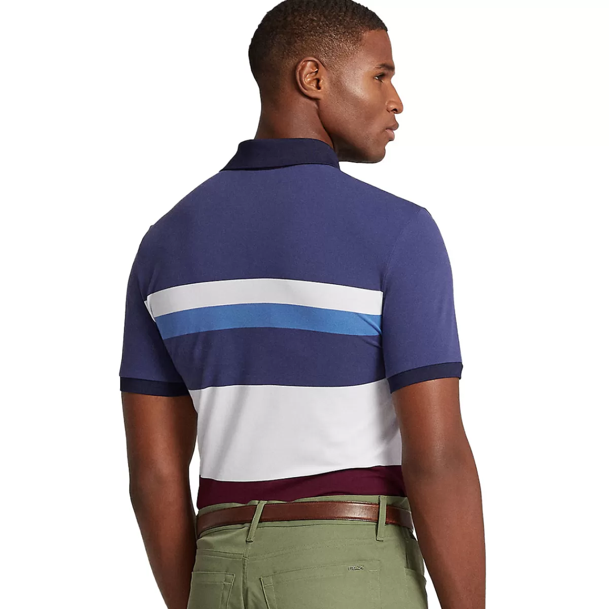 Cheap Ralph Lauren Men's Custom Slim Fit Performance Golf Polo Shirt Ruby