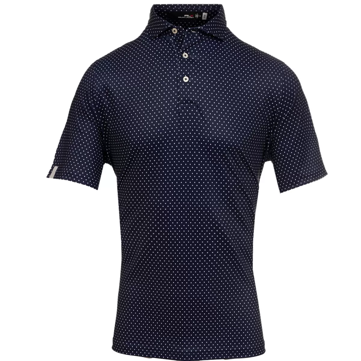 Discount Ralph Lauren Men's Rlx Airflow Preppy Dot Stretch Golf Polo Shirt Navy/Preppy Dot