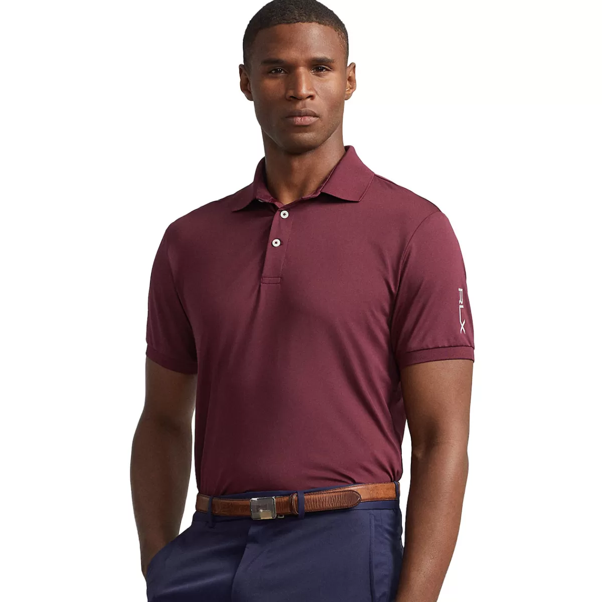 Store Men's Rlx Custom Slim Fit Stretch Golf Polo Shirt Men Men's Golf Polo Shirts