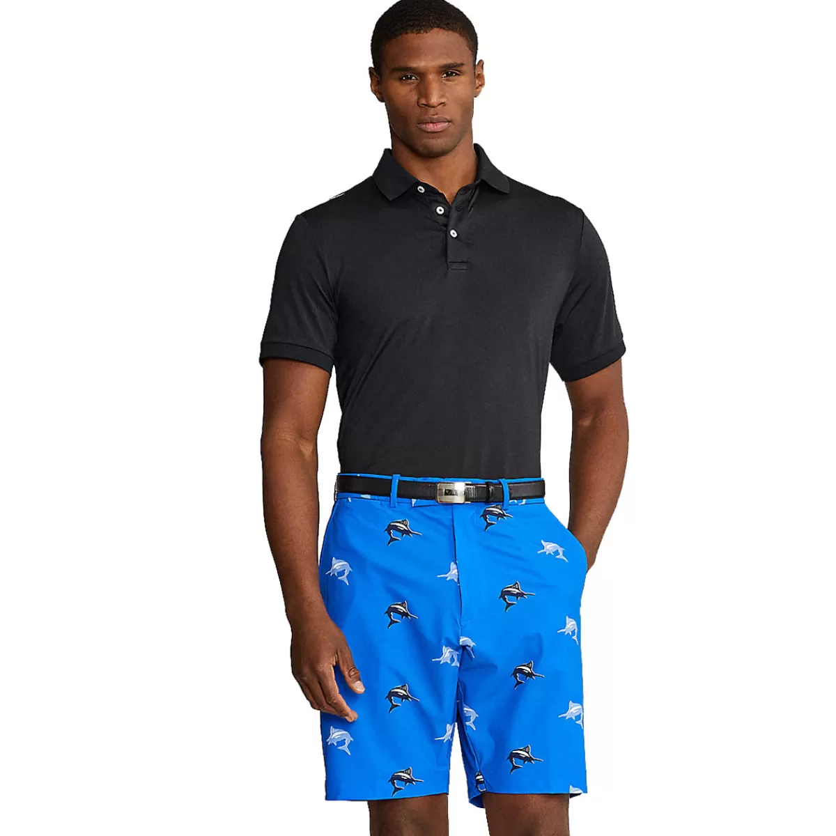 Store Men's Rlx Custom Slim Fit Stretch Golf Polo Shirt Men Men's Golf Polo Shirts