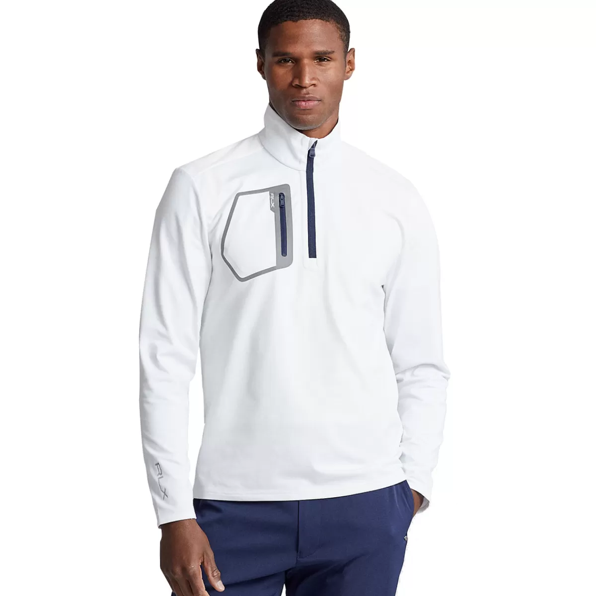 Store Men's Rlx Jersey Luxury Quarter Zip Golf Mid Layer Men Men's Golf Polo Shirts
