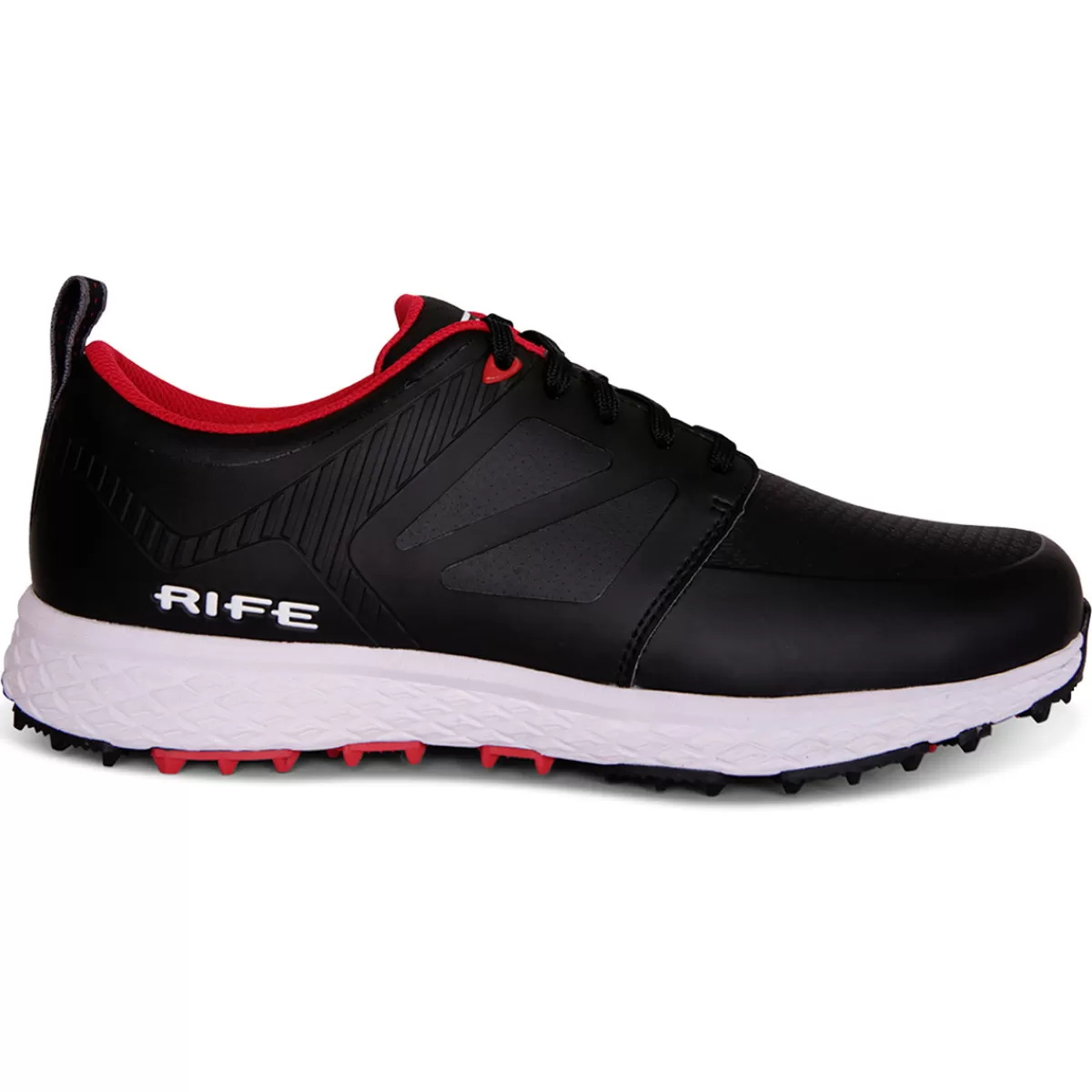 Online Rife Men's Rf-10 Edge Waterproof Spikeless Golf Shoes Black/Red