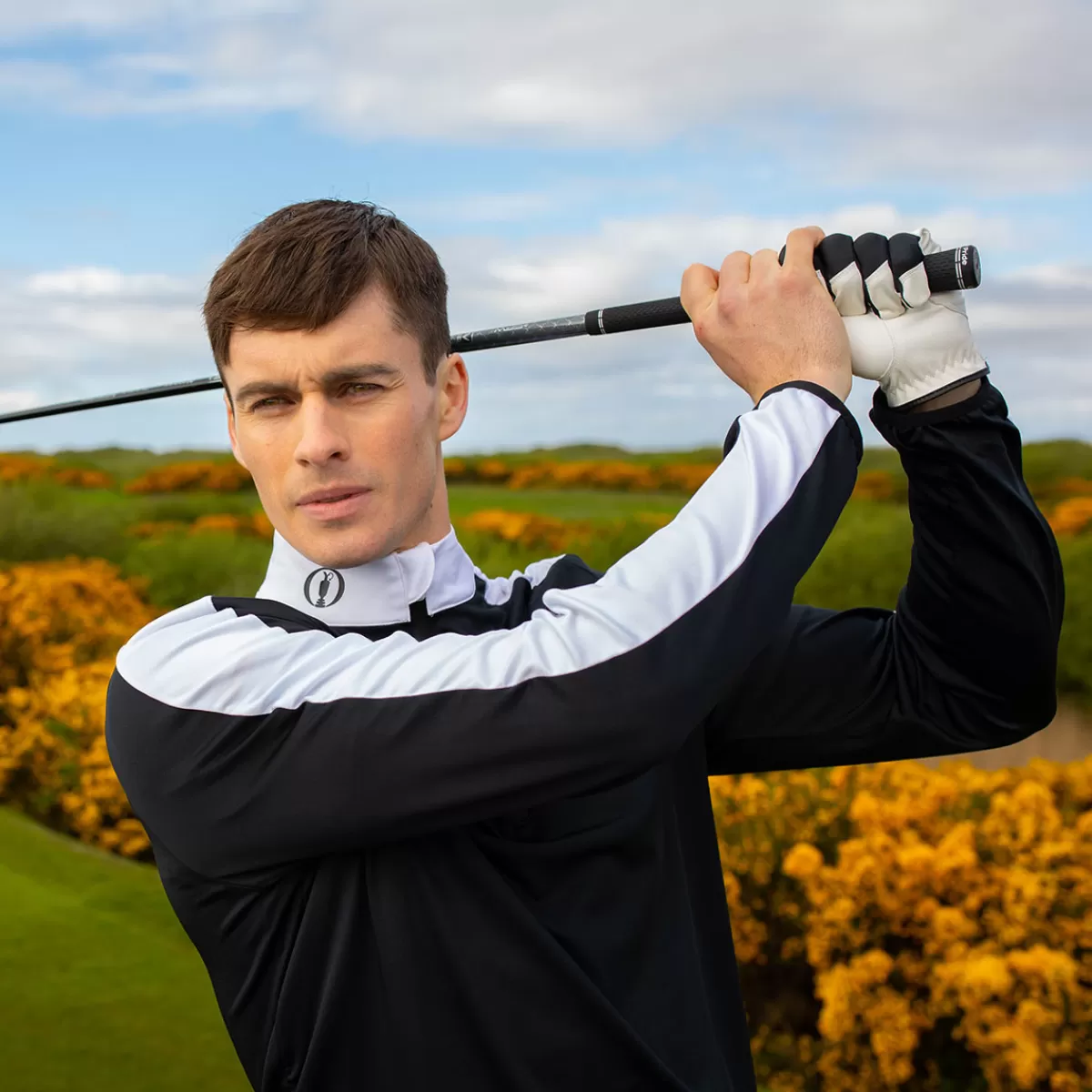 Clearance Men's The Open Athena Half Zip Golf Mid Layer Men Men's Golf Sweaters