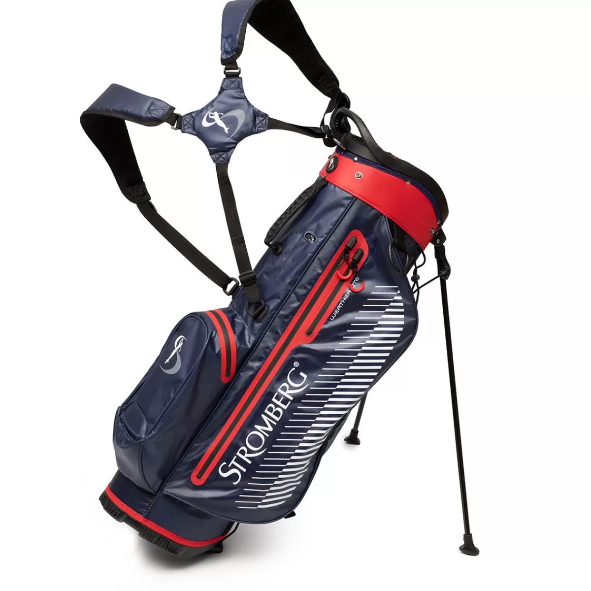 New Stromberg Weatherlite Waterproof Golf Stand Bag Navy/Red