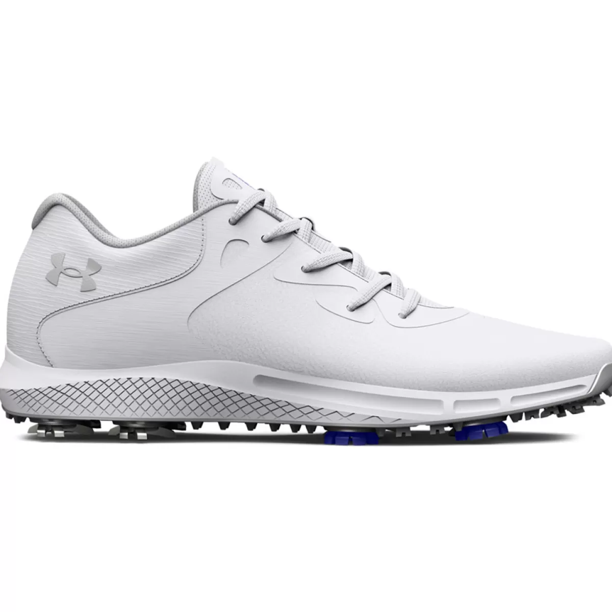 Flash Sale Under Armour Ladies Charged Breathe 2 Waterproof Spiked Golf Shoes White/White/Silver