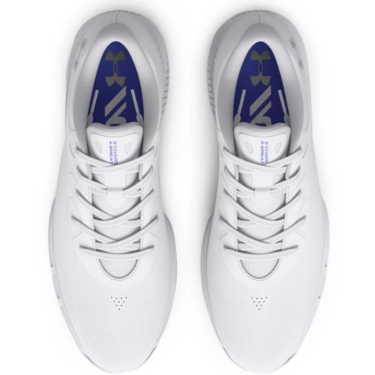 Flash Sale Under Armour Ladies Charged Breathe 2 Waterproof Spiked Golf Shoes White/White/Silver