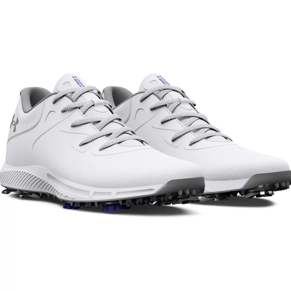 Flash Sale Under Armour Ladies Charged Breathe 2 Waterproof Spiked Golf Shoes White/White/Silver
