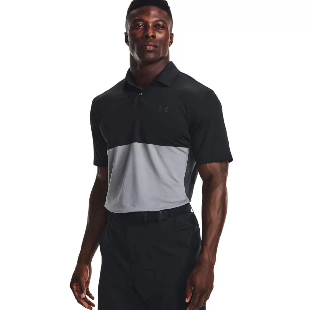 Online Men's Performance Blocked Stretch Golf Polo Shirt Men Men's Golf Polo Shirts
