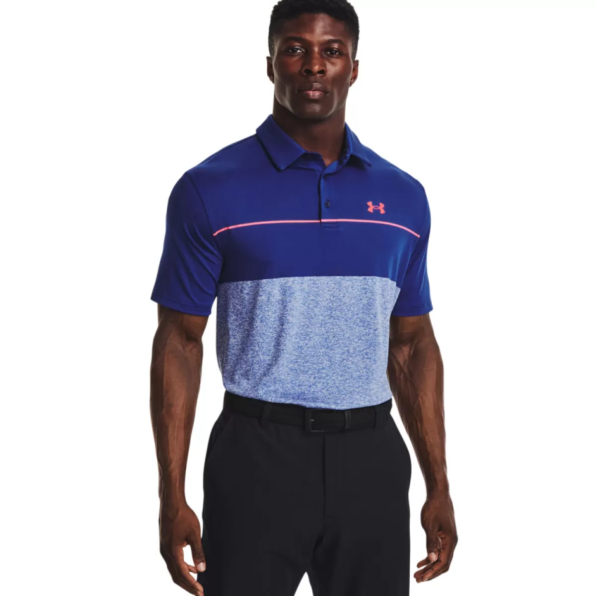 Fashion Under Armour Men's Playoff 2.0 Low Round Golf Polo Shirt Bauhaus Blue/Oxford/Bolt Red