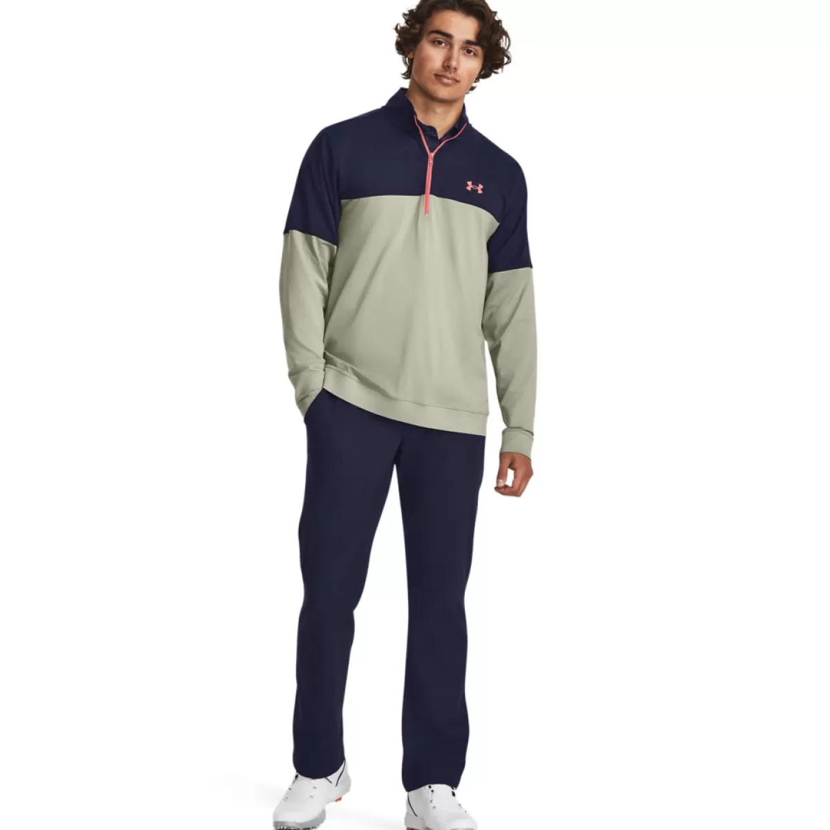 Clearance Men's Storm Half Zip Golf Mid Layer Men Men's Golf Sweaters